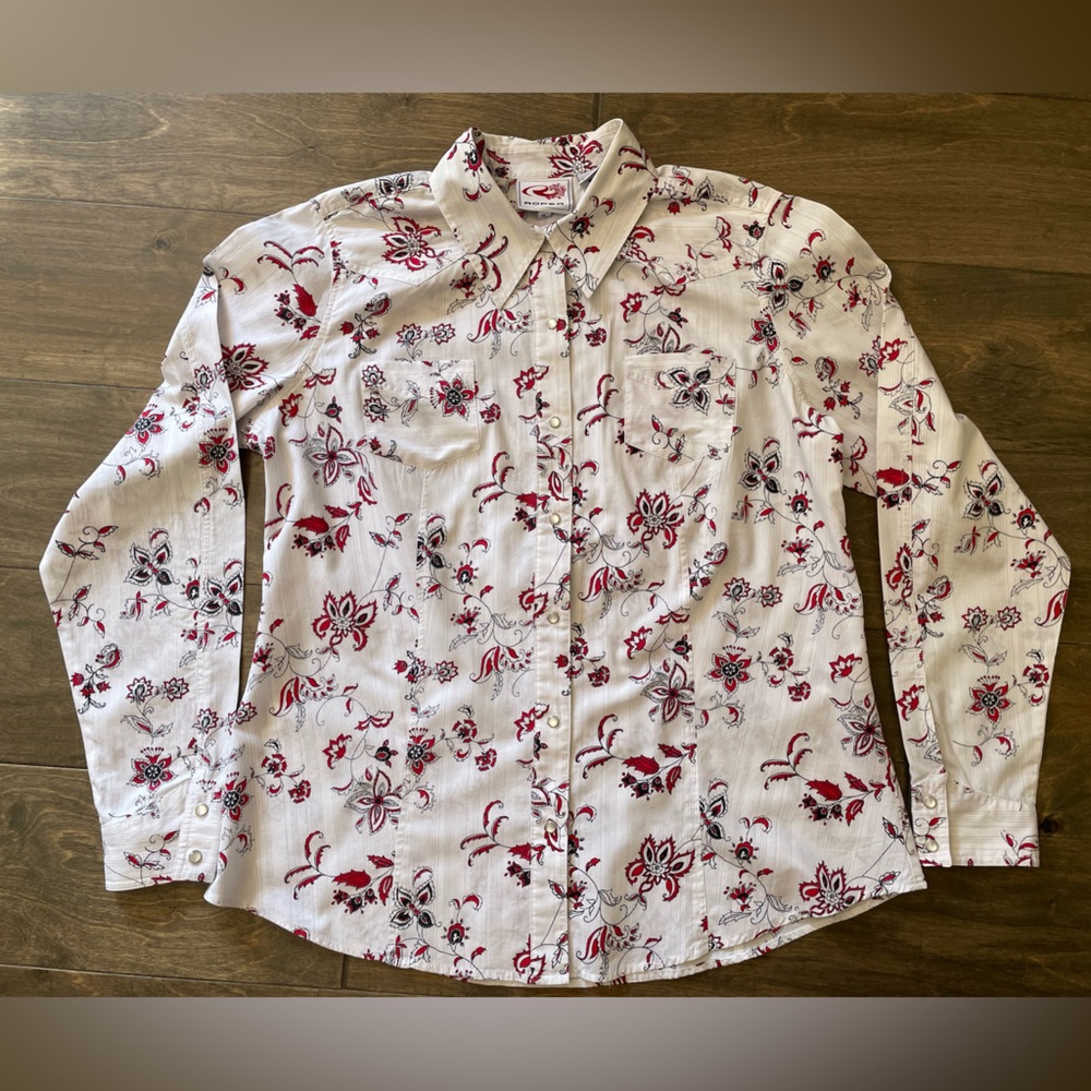 VINTAGE ROPER PEARL SNAP DOWN WOMEN’S SHIRT. SIZE XL